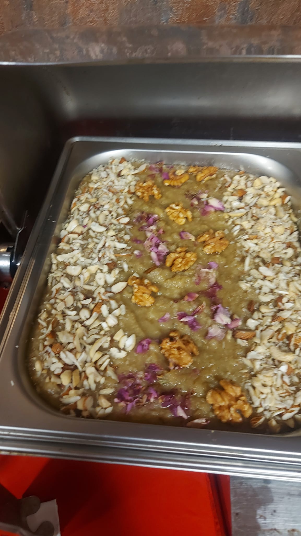 Close-up of catered Indian food
