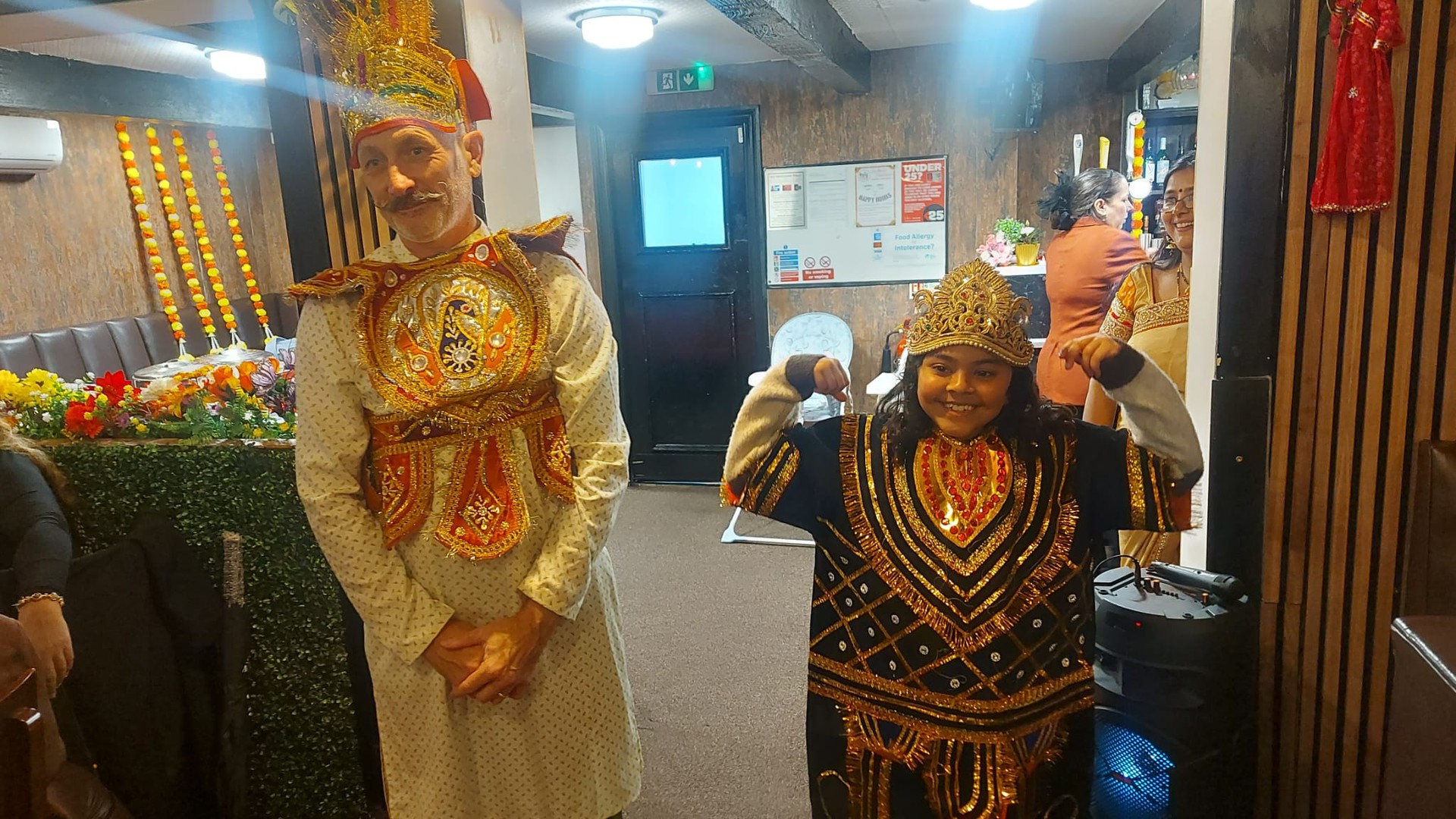 Diwali celebration in traditional dress
